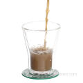 Double Walled Glass Cups for Tea/Coffee/Latte/Cappuccino/Espresso/Beer Set of 2